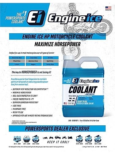 High-Performance Off-Road Motorcycle Coolant & Antifreeze - 2 Pack, Blue