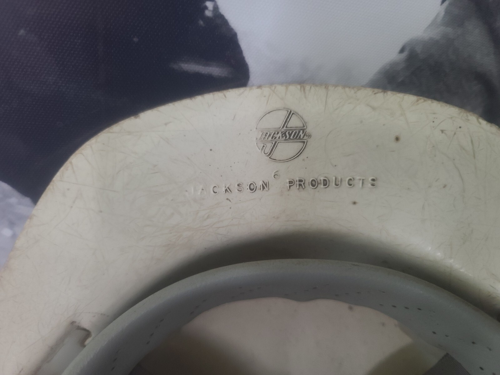 Jackson Products Fiberglass Safety Hard Hat White W/ Kwik Klip USA Vintage