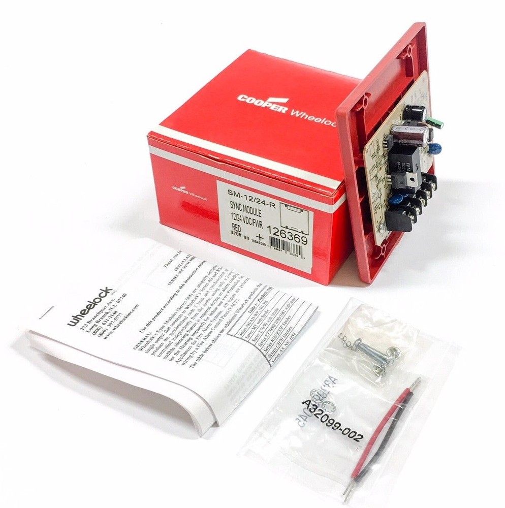 SM-1224-R Cooper Wheelock Sync Module, Red