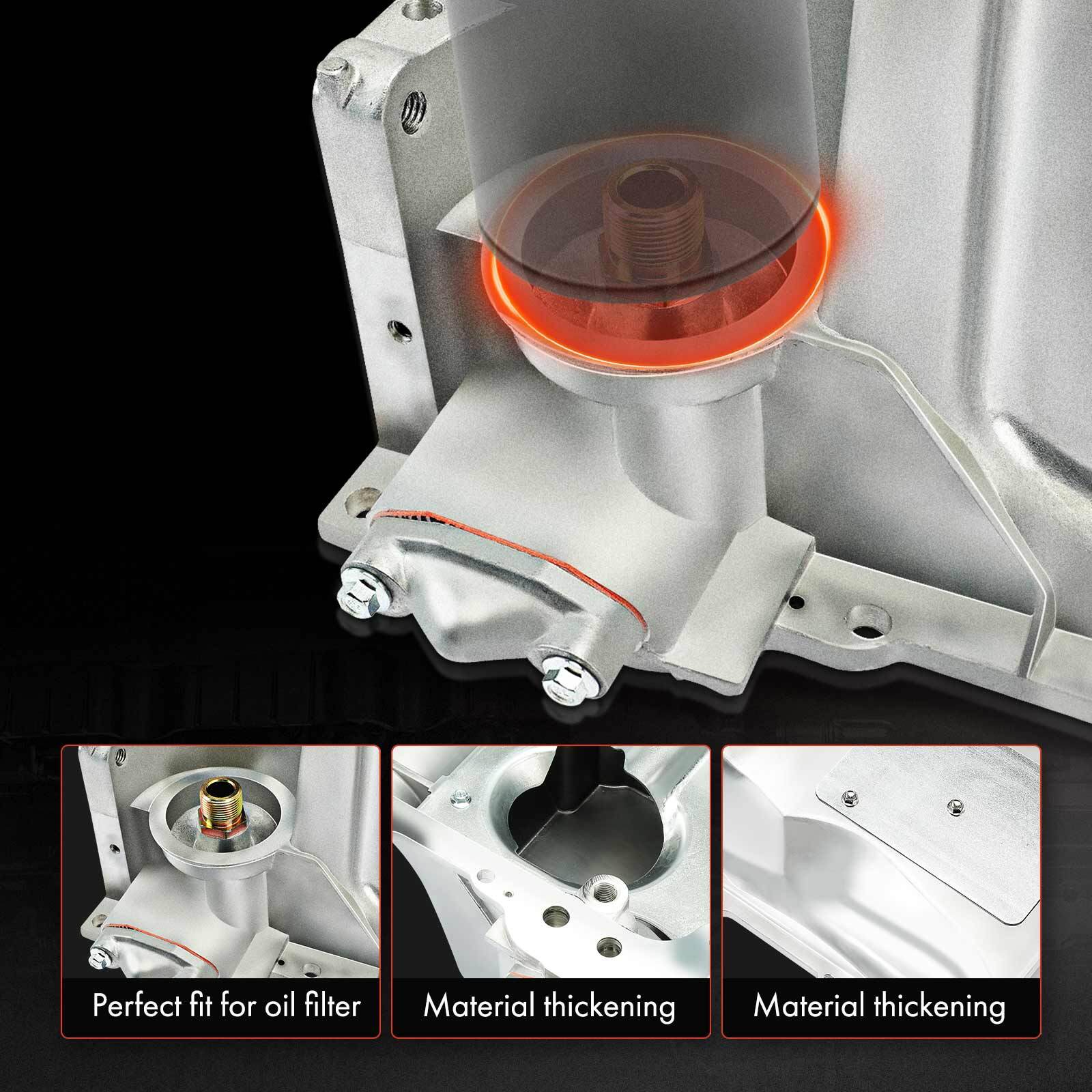 Engine Oil Pan w/ Gasket for Chevy Silverado GMC Sierra 1500 LS 4.8 5.3 6.0 6.2L