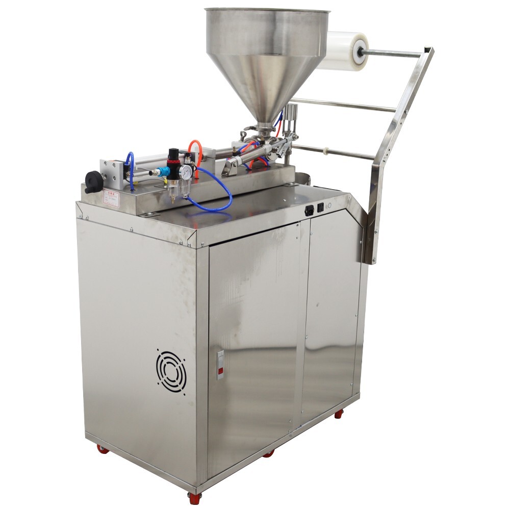 Auto Liquid Paste Fill Package Seal Machine Quantitative Filler w/Control Panel