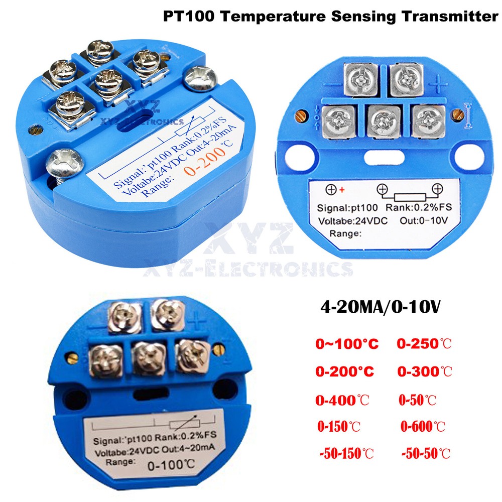 4-20MA 0-10V Temperature Sensor Transmitter Module PT100 Transmitter Module