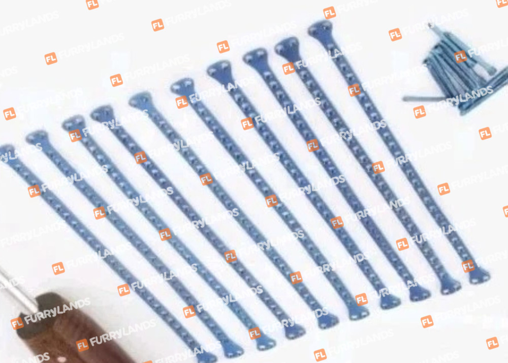 1.5mm Double T-Head Locking Cuttable Malleable Plates 10 Pcs Veterinary Implants