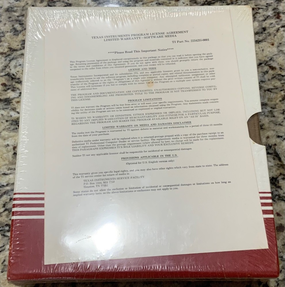 Texas Instruments Computer Speech Command System & Transparent Keyboard Software