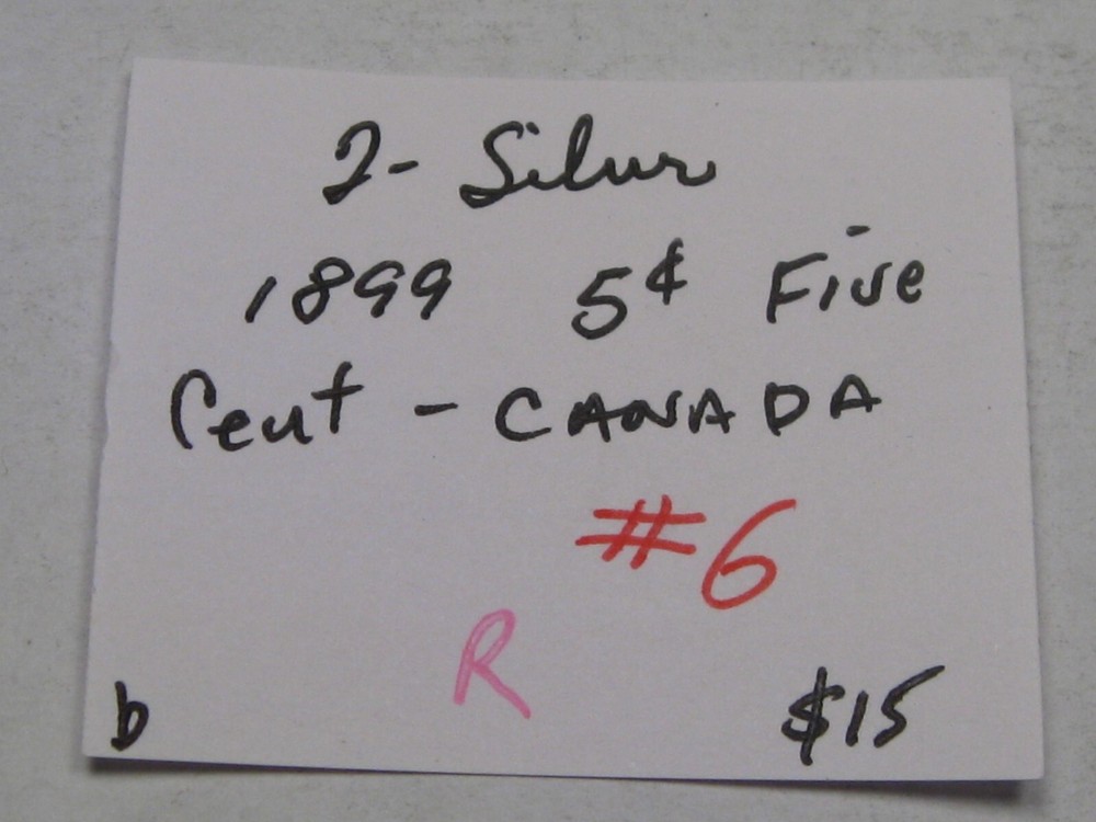 2 Silver 1899 5¢ Five Cent CANADA. #6