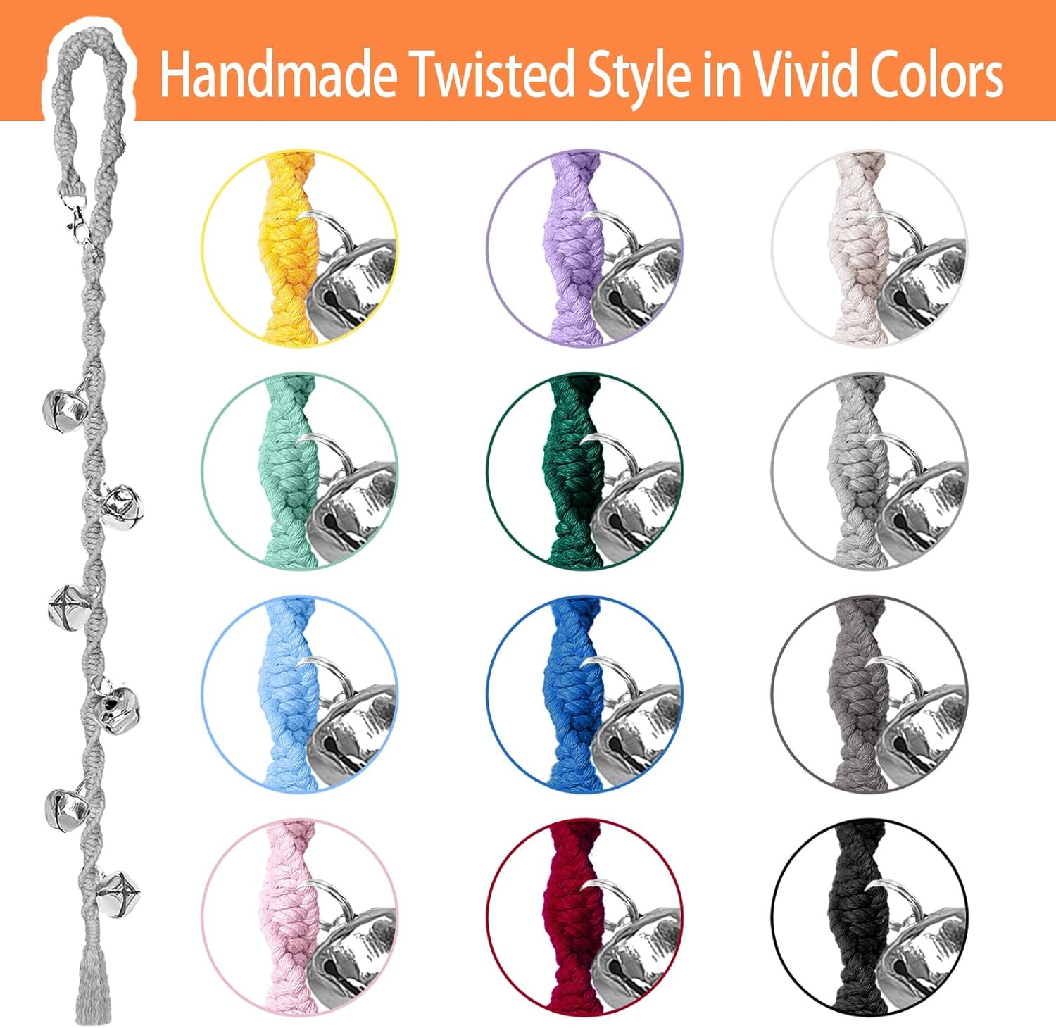 Dog Bells to Go Outside & Puppy Potty Training, Adjustable Dog Door Bell Ring to