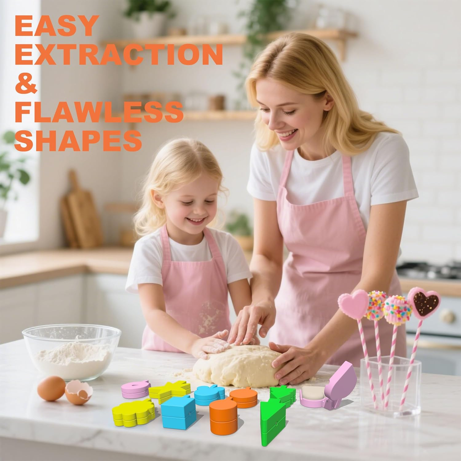 10-Piece Cake Pop Mold Set with Various Shapes for Baking and Celebrations