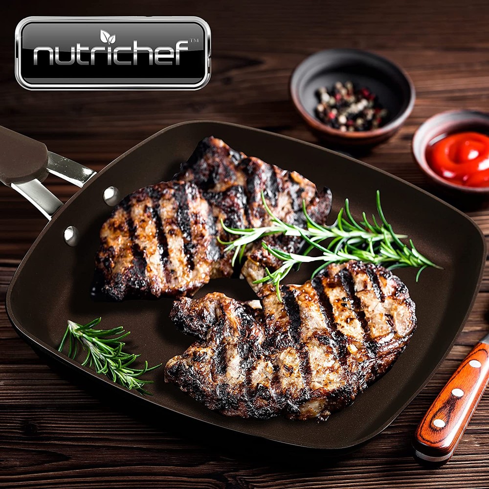 Nutrichef NCCW14SBRGRILLP Cookware-Grill Pan