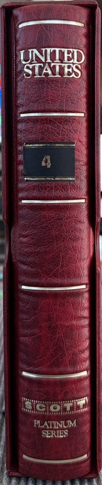 Scott US Platinum Hingeless Album & Slip Case  $73+ FV  - 580 Stamps - VOLUME 4