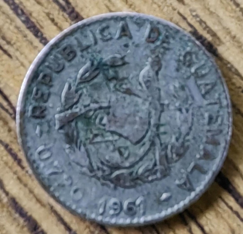 Moneda de plata de Guatemala, 5 centavos de 1961
