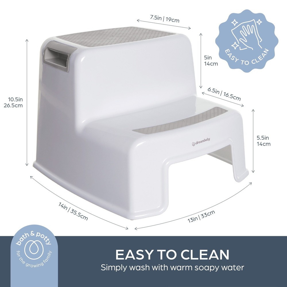 2-Up Step Stool Non-slip Base Lightweight Portable for Sink Kitchen Counters