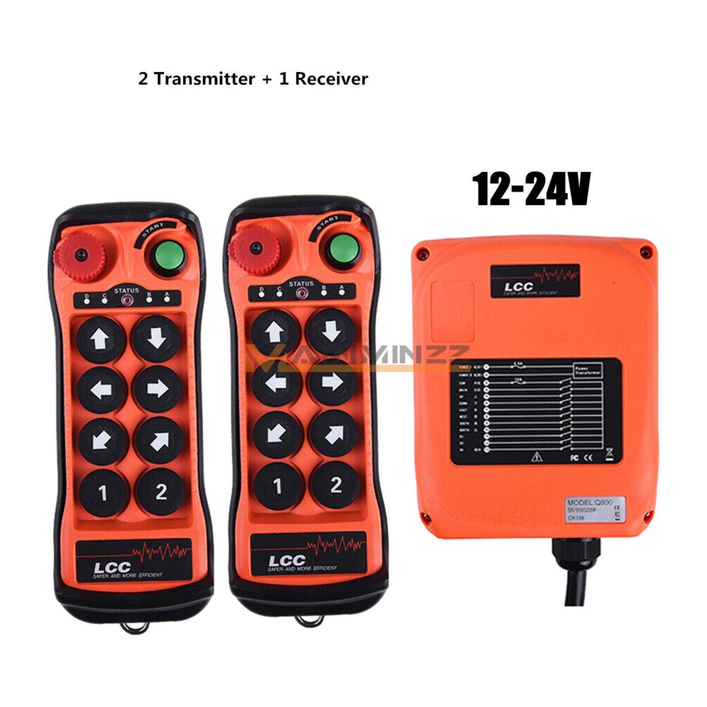 12V-380V 8Button Double Speed Hoist Crane Industrial Wireless Remote Control
