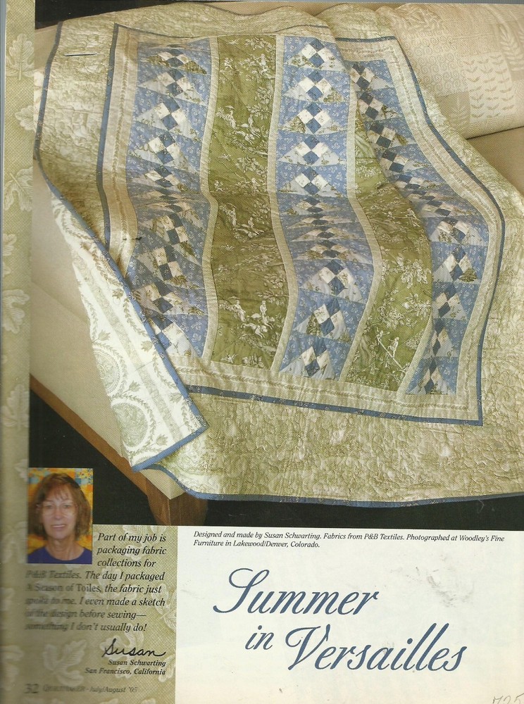 A0176  SUMMER IN VERSAILLES QUILT PATTERN/INSTRUCTIONS