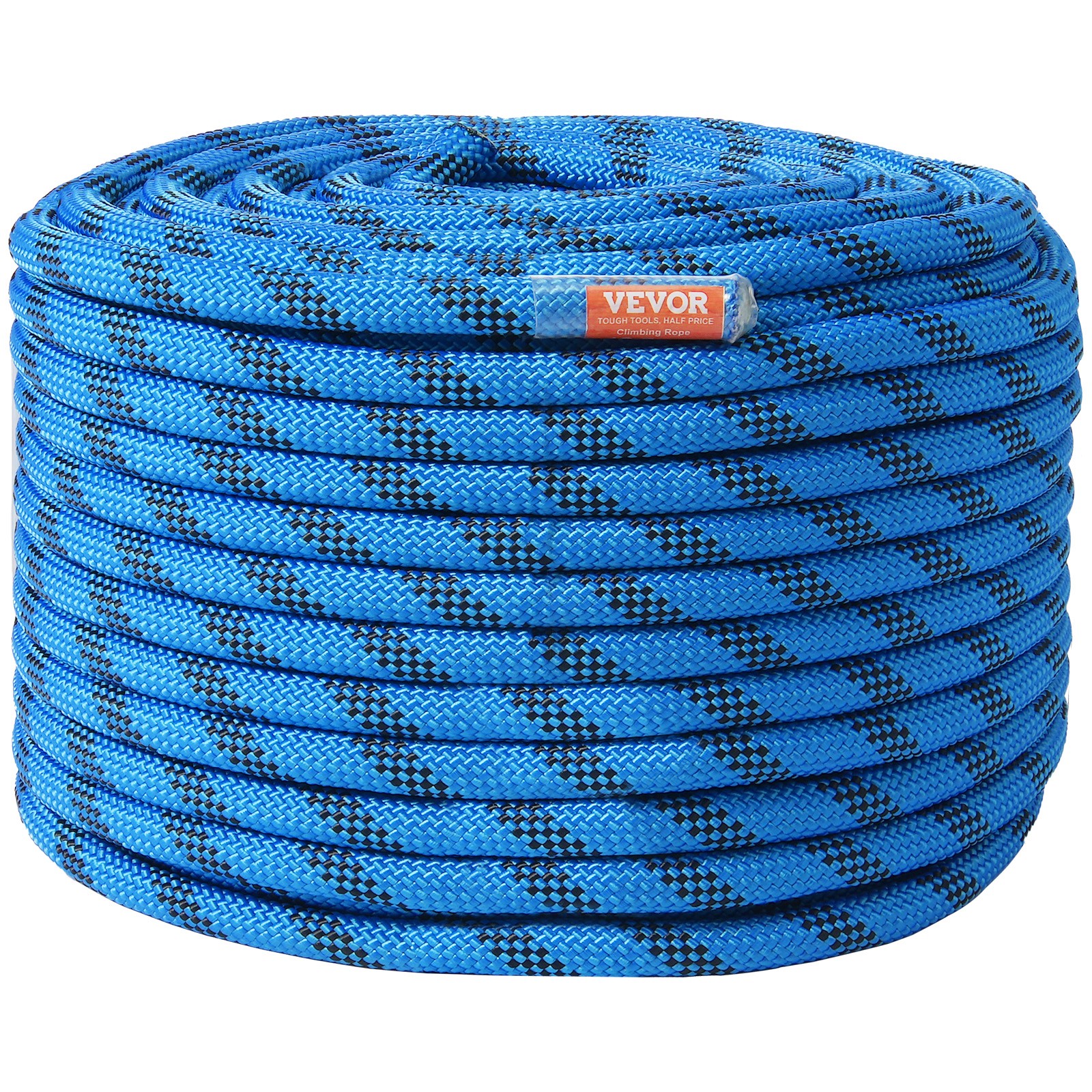 VEVOR 12.7mm Static Climbing Rope 60.9M(200ft) Outdoor Rock Climbing Rope Blue