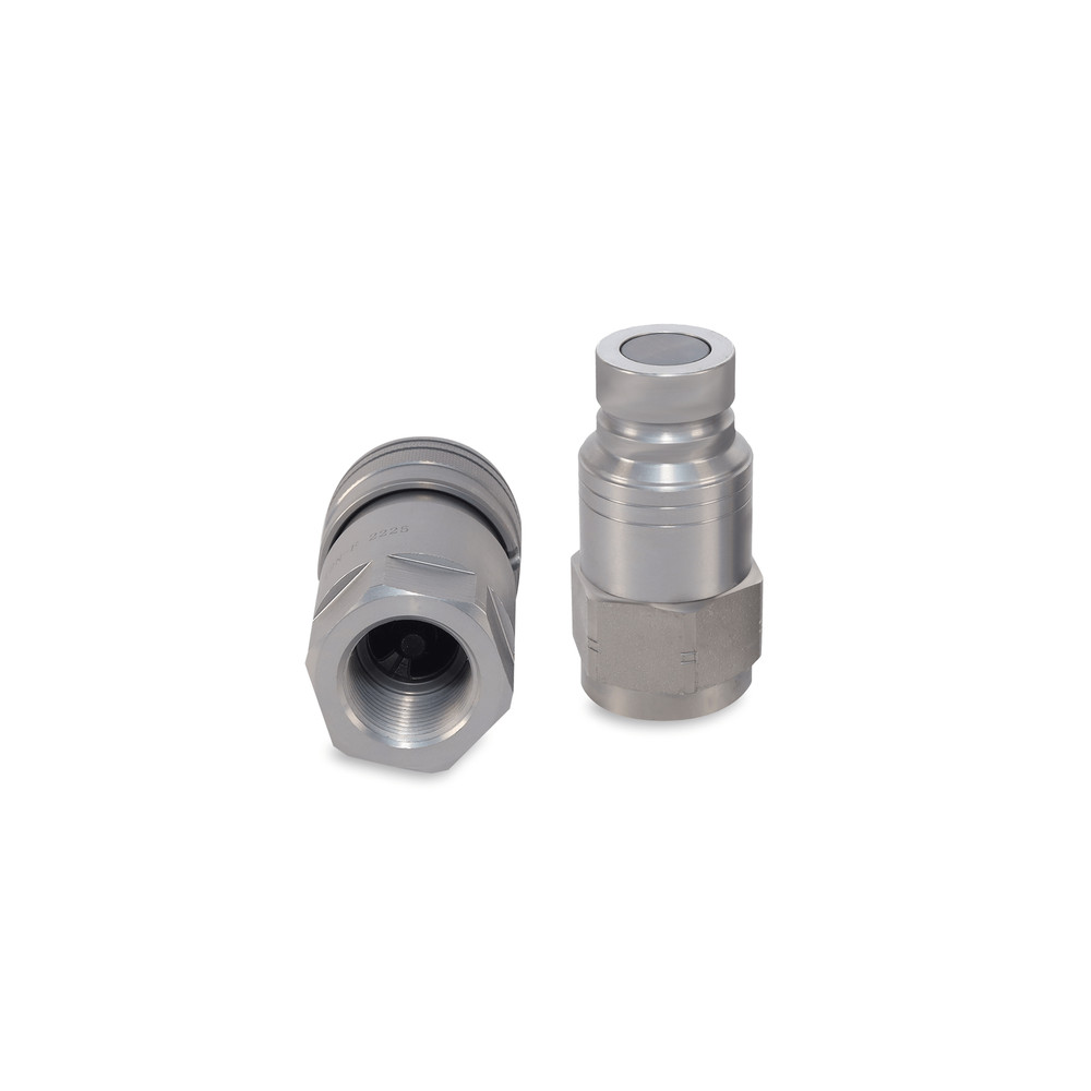 5/8″ Flat Face Hydraulic Quick Couplers Set - 3/4″ NPT Thread