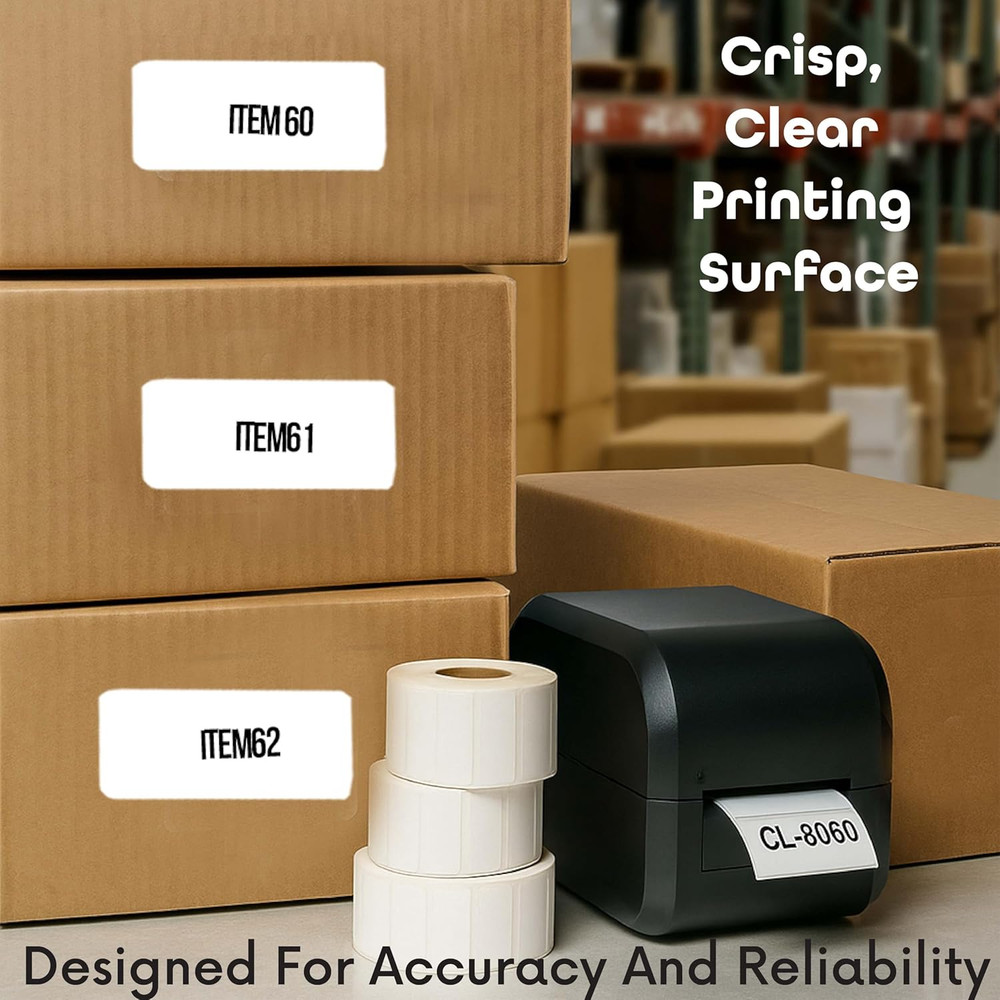 CAS Printing Scale Label Rolls (8060) – Rectangular Blank Thermal Label Rolls |