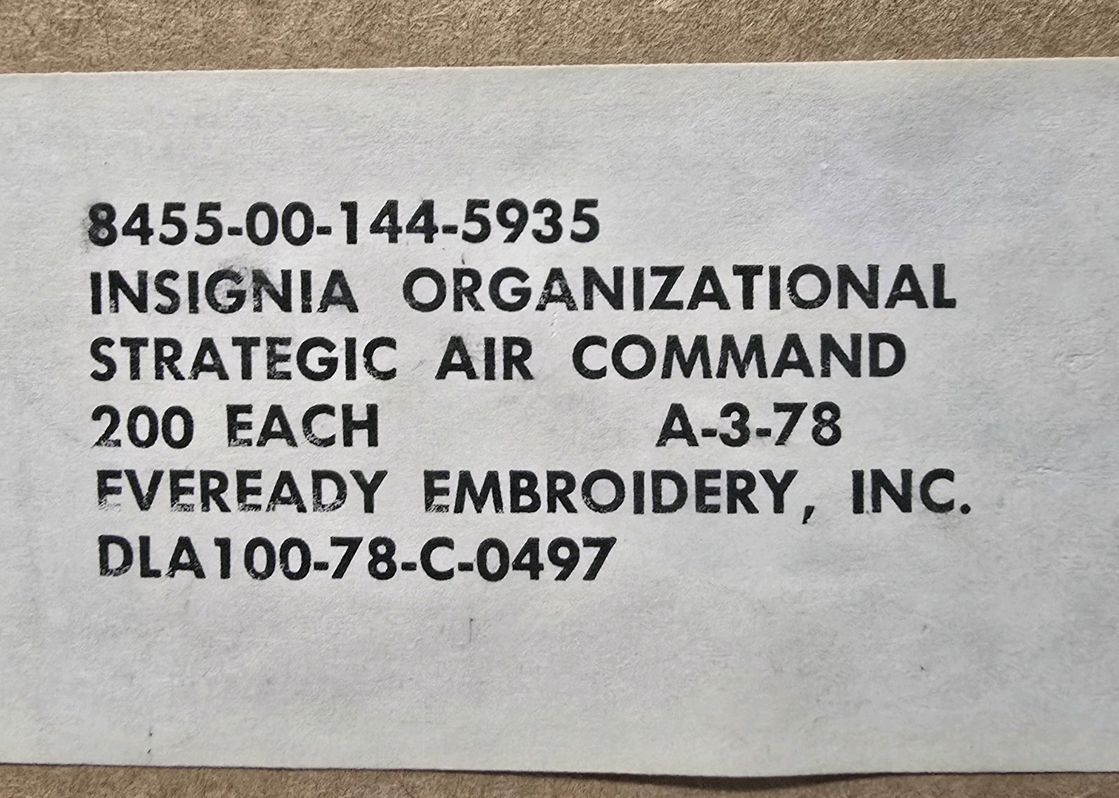 USAF AIR FORCE STRATEGIC AIR COMMAND SAC PATCH 1970s COLOR OBSOLETE 3" VTG ORIG