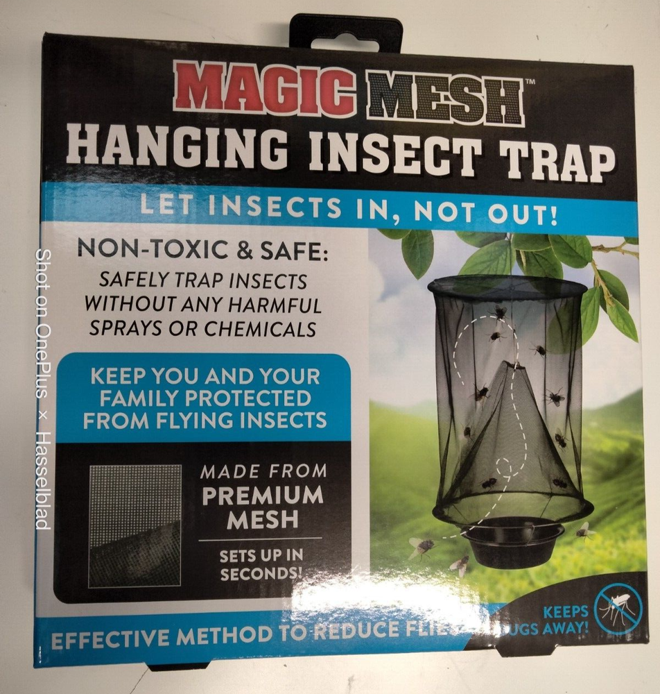 Magic Mesh Hanging Insect Trap Mesh/Plastic/Stainless 1 pk