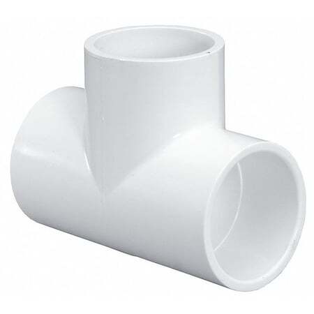 Zoro Select 401080 Pvc Tee, Socket X Socket X Socket, 8 In Pipe Size