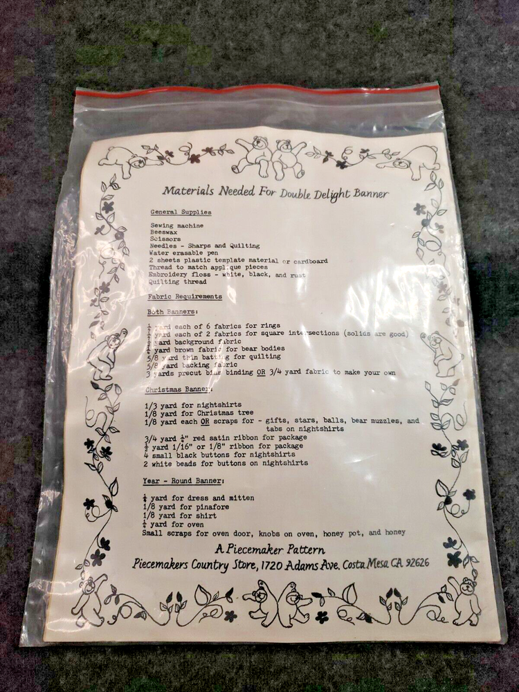 PEACEMAKER PATTERN COUBLE DELIGHT BEARS (C18B1)