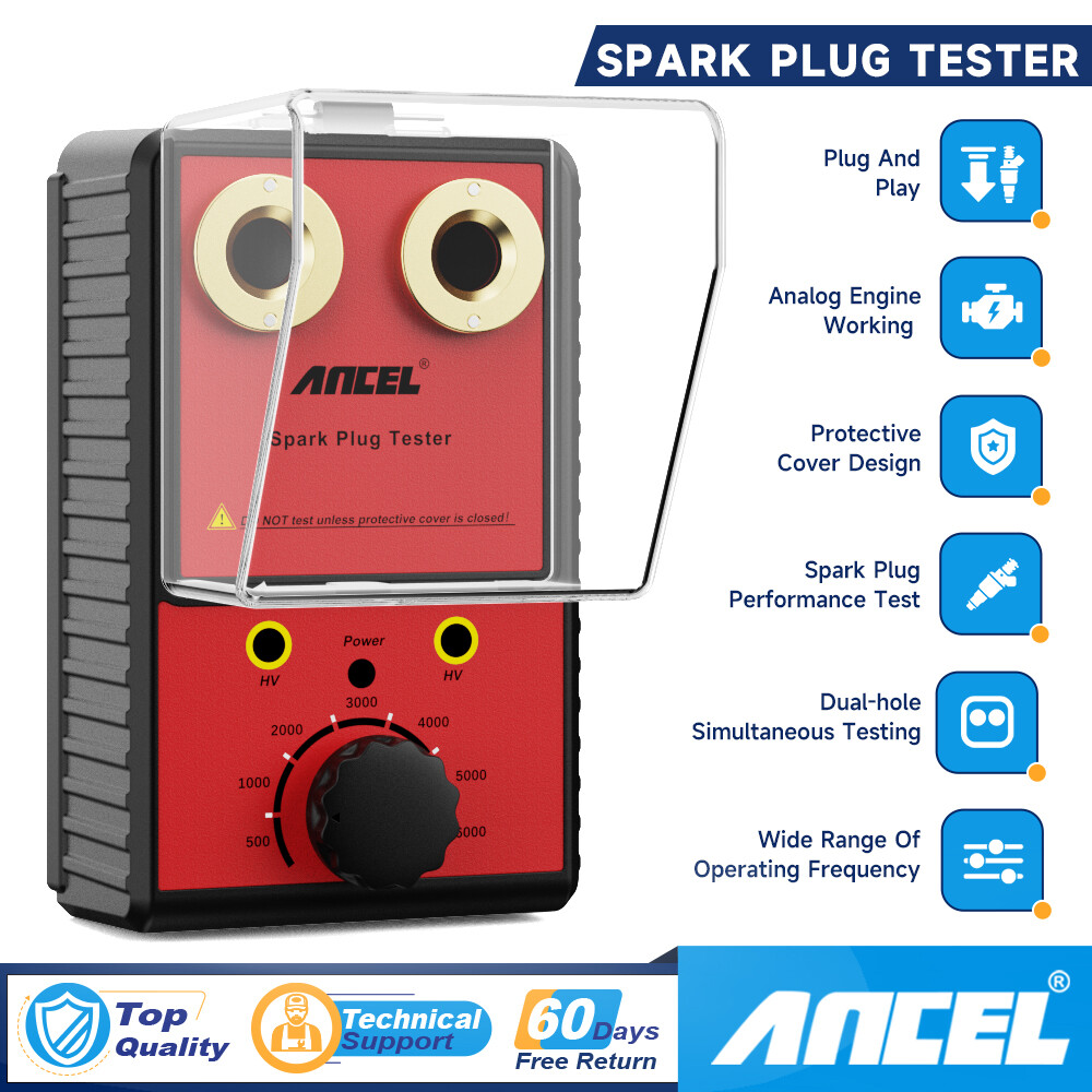 Dual Hole Car Spark Plug Tester Adjustable Detector Ignition Diagnostic Tool Set