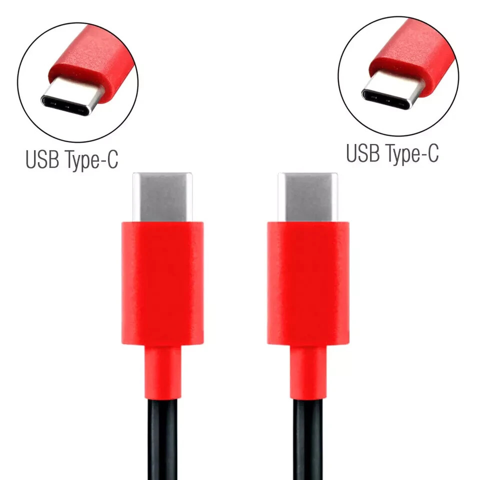 2 PACK!! Verizon 6Ft Charge and Sync Cable for USB-C Devices - Black/Red 2PACK!