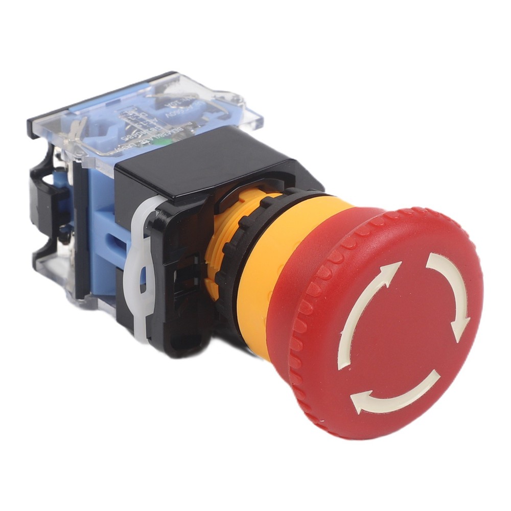 Mushroom Head Stop Button Switch 22mm NO Red Suitable for 660V Voltage