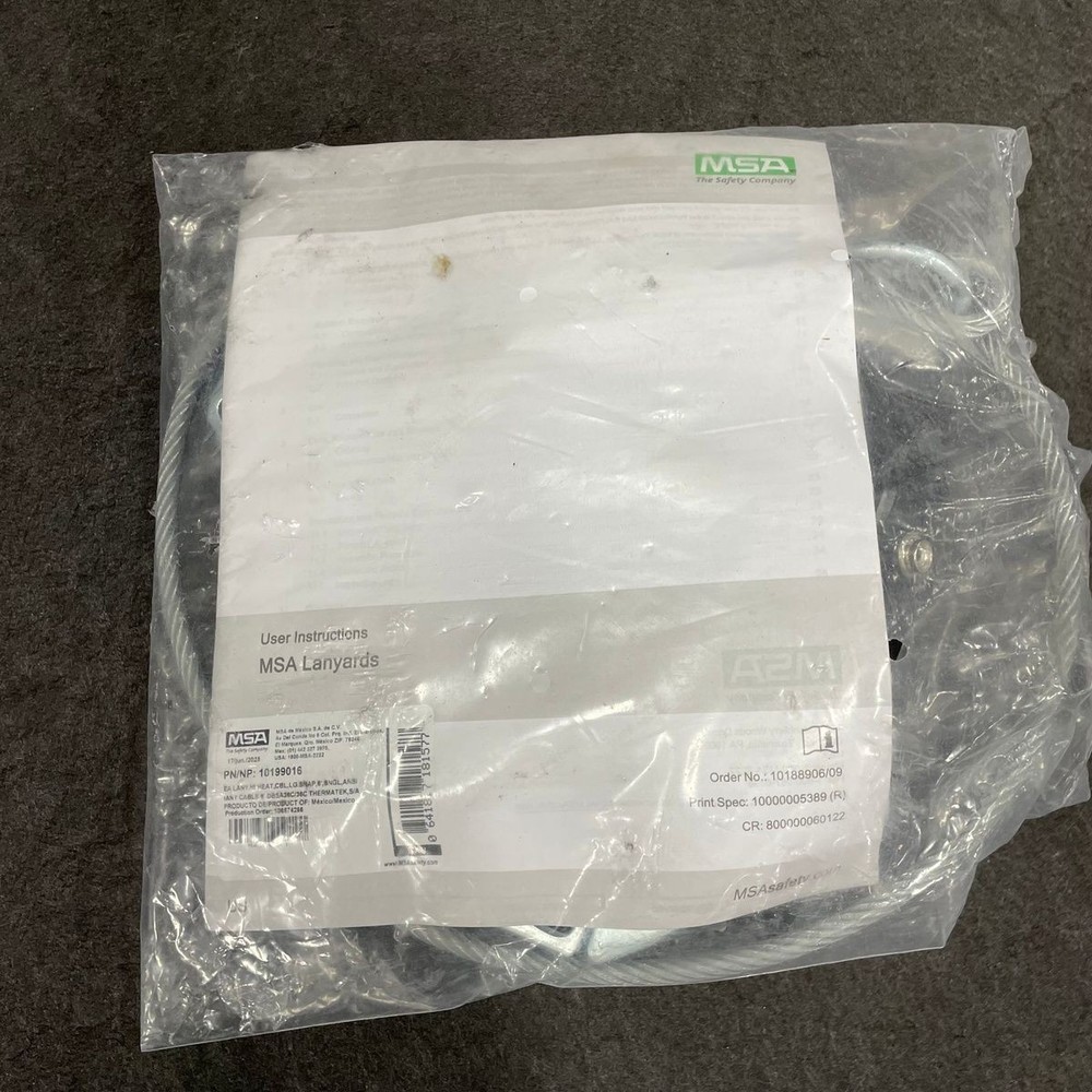 MSA 10199016 V-SHOCK Fall Protector, 6 ft, Gray