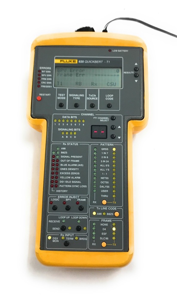 Fluke 635 Quickbert-T1 T1 Line Tester Bit Error Rate Test Set Telecom Analyzer