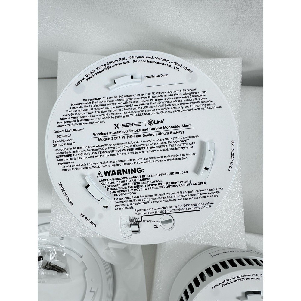 X-Sense Wireless Interconnected Combo Smoke/CO2 Detector 2-pack 10 yr Battery