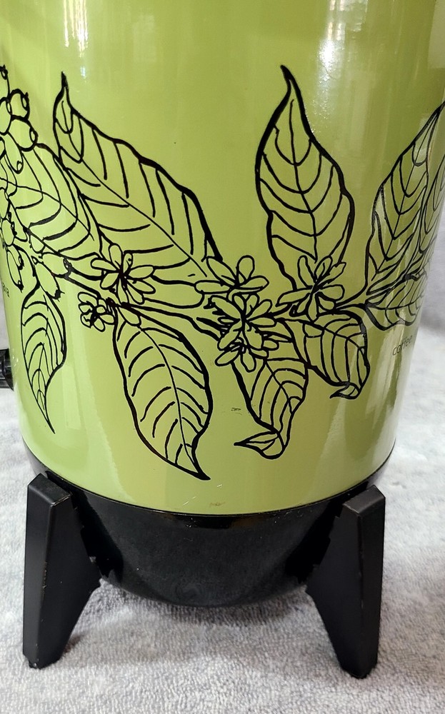 Mirro-Matic 22 Cup Coffee Mocha Java Green Electric Percolator Model M-9294-47