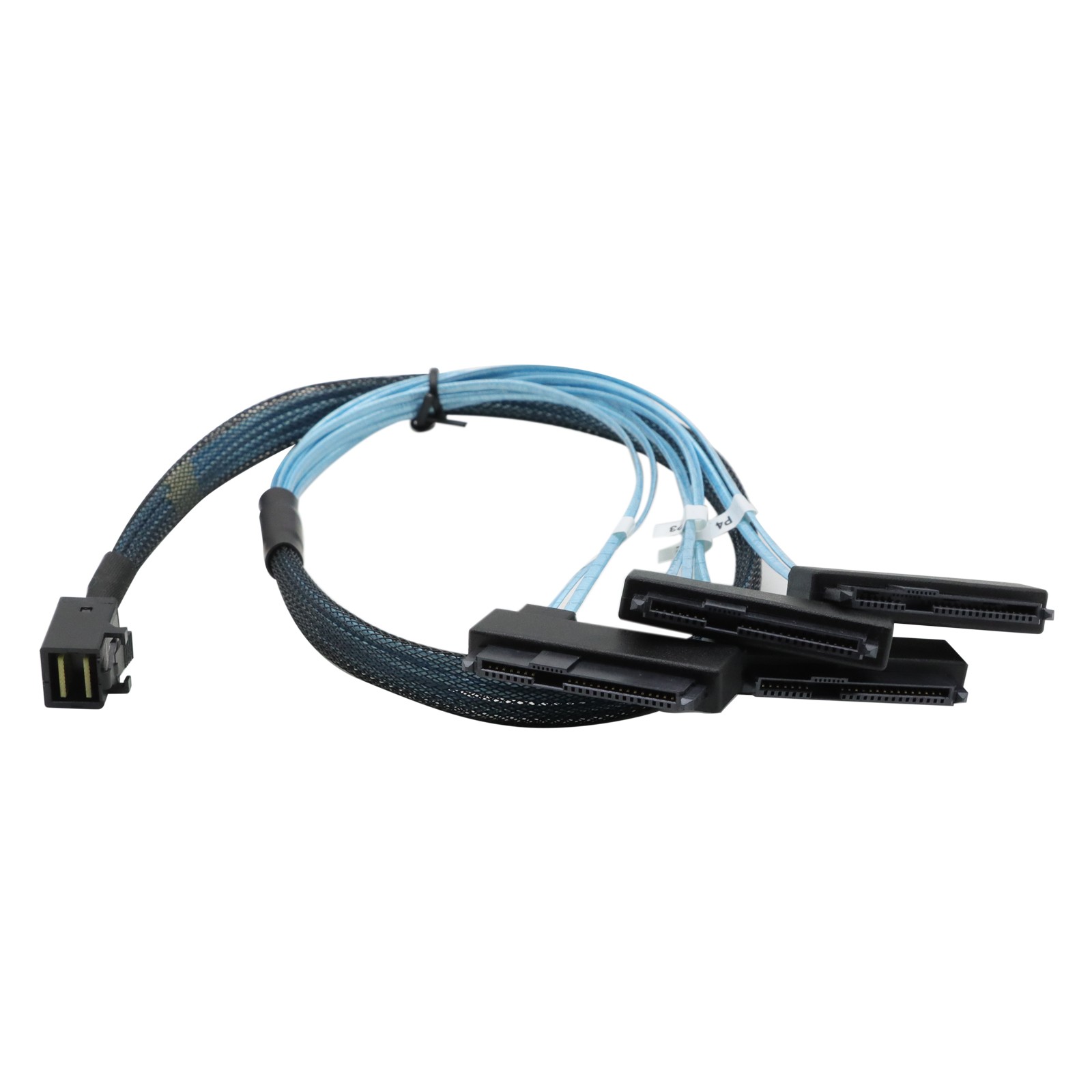 2*Mini SAS HDD SFF-8643 to 4 SFF-8482 Connector with Power Port Hard Drive 1M US