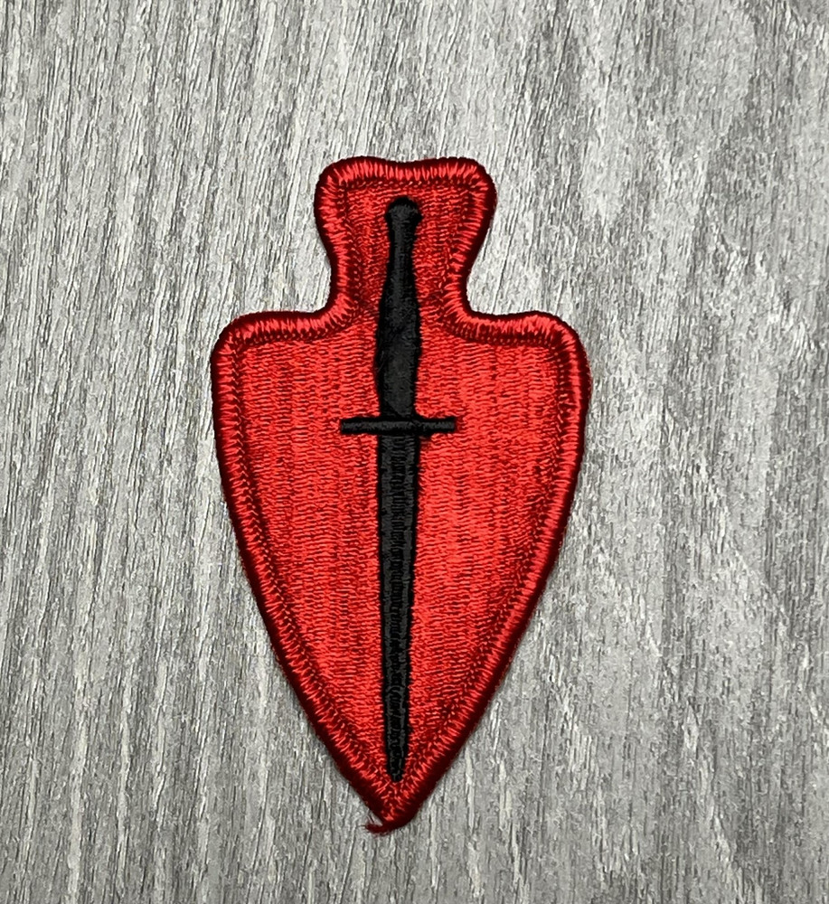 Red Shield Black Dagger Embroidered Patch Sew On Badge Tactical Morale Emblem