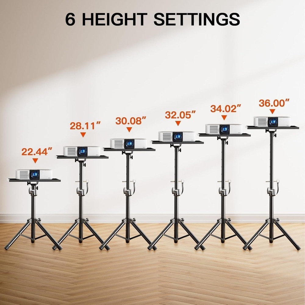 Versatile Portable Projector Tripod Stand - 22 lbs Capacity, Quick Setup
