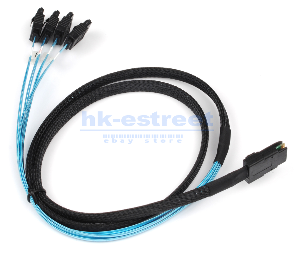 100cm Reverse Cable 4x SATA to 1x 8087 for controller raid card US Ship