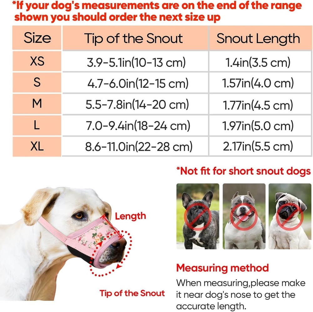 Comfortable & Secure Dog Muzzle - Breathable Design for Small to Large Dogs