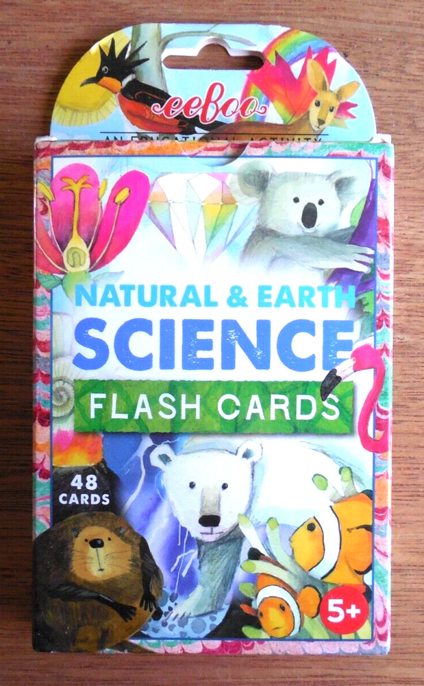 2019  eeBoo "Natural & Earth Science" Flash Cards/Educational Activity  Age 5+