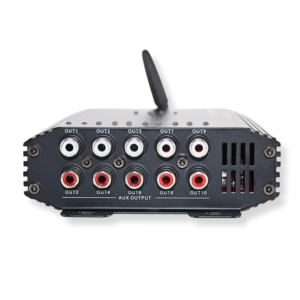 Black 4v 10 Channel DSP with Bluetooth iOS/Android App 96 KHz - 32 Bit