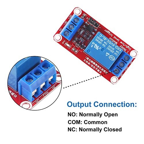 2PCS DC Relay Module 1 Channel Relay Switch with Optocoupler Isolation High 5V