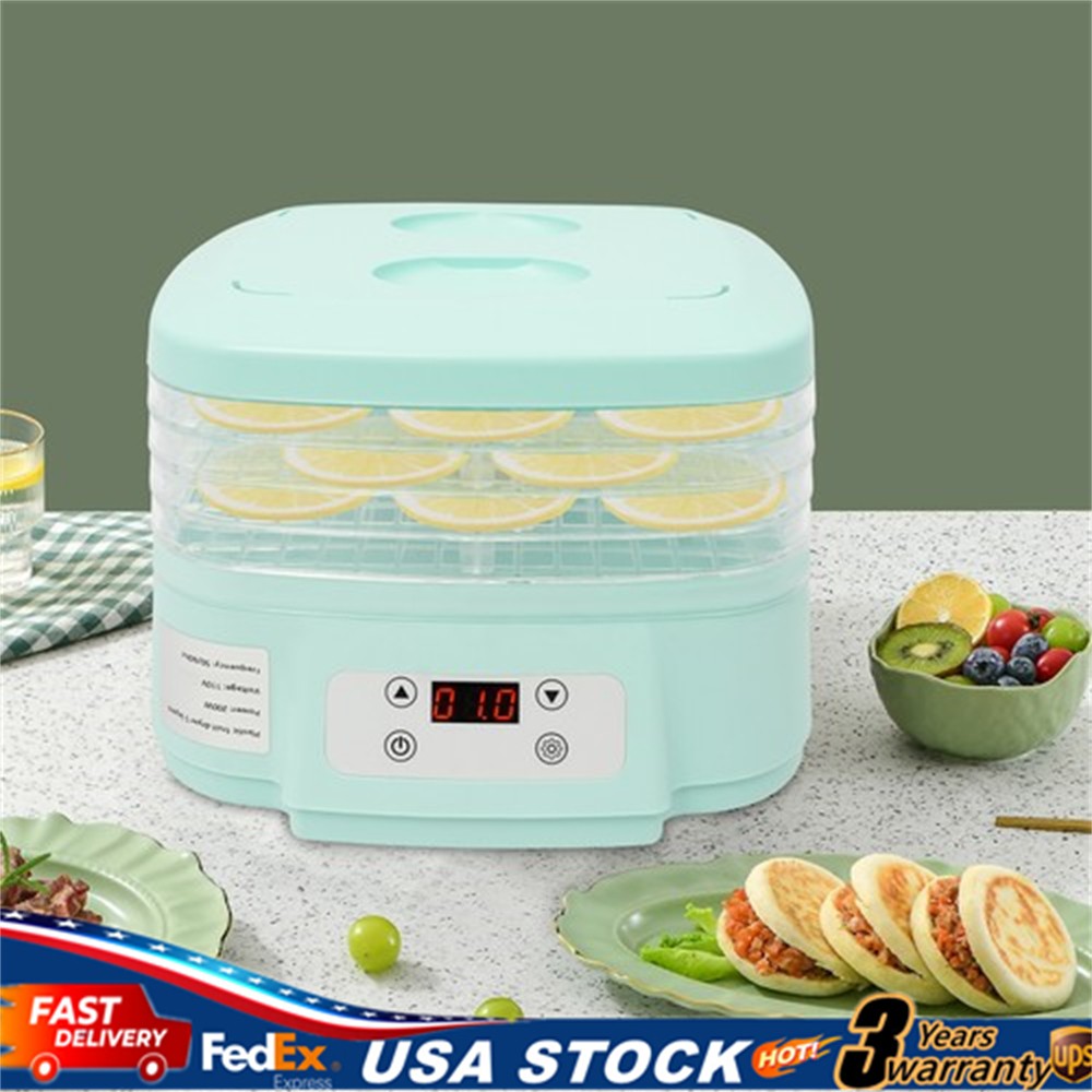 5 Trays Food Dehydrator Machine 200W Adjustable Timer Fruit Drying Machine ABS