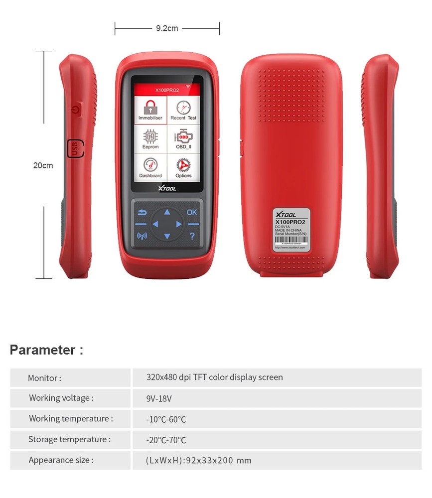 XTOOL X100 Pro2 Auto Key Diagnostic Tool New IMMO Car OBD2 Scanner EEPROM