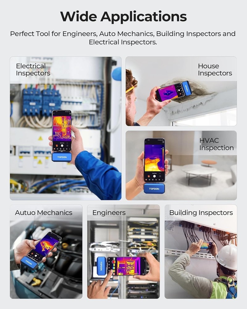 Durable Dual-Lens Thermal Camera for Android - Comprehensive Temperature Range