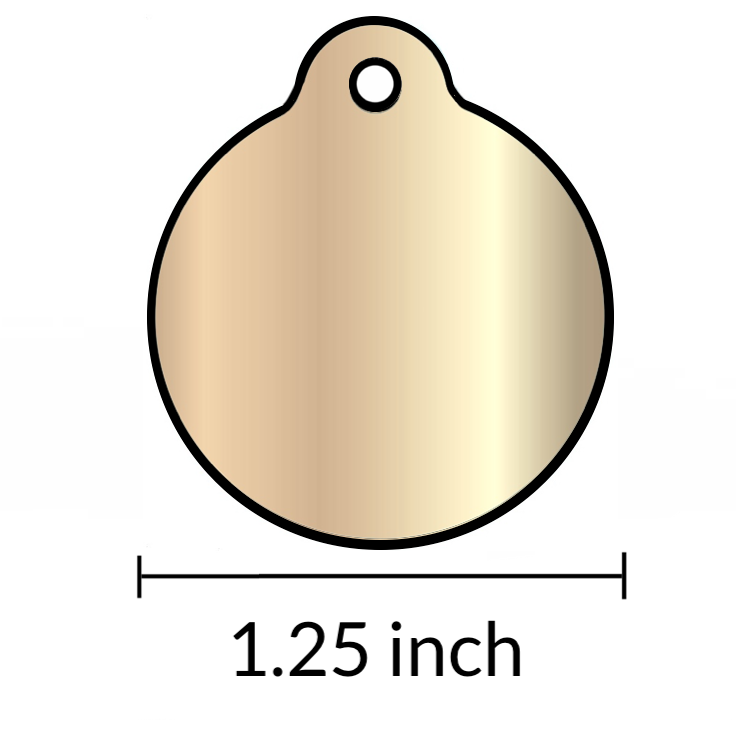 Custom Engraved Dog Tags Personalized Dog Collar Pet Tags Engraved BRUSHED BRASS