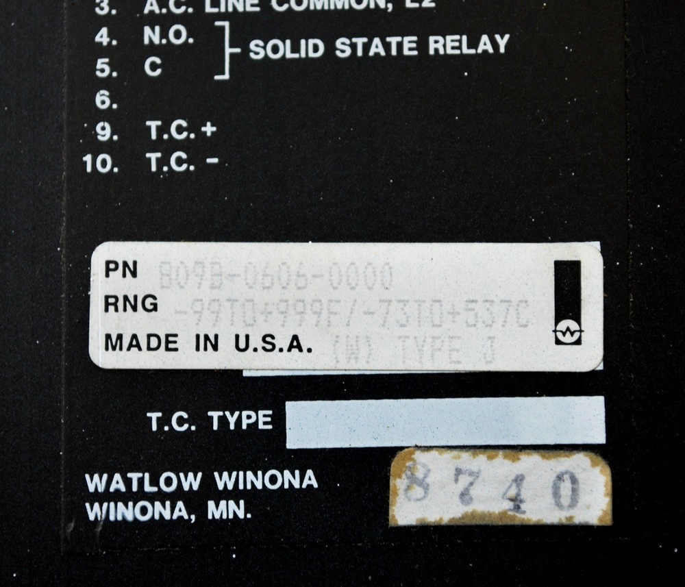 Watlow 809B-0606-0000 Temperature Controller - USED
