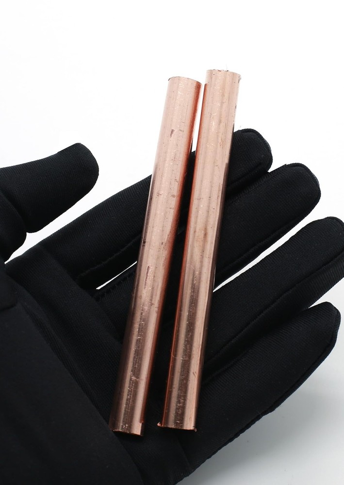 2PCS Diameter 10mm 99.9% Pure Copper Round Rod Solid Copper Rod Bare Copper C...
