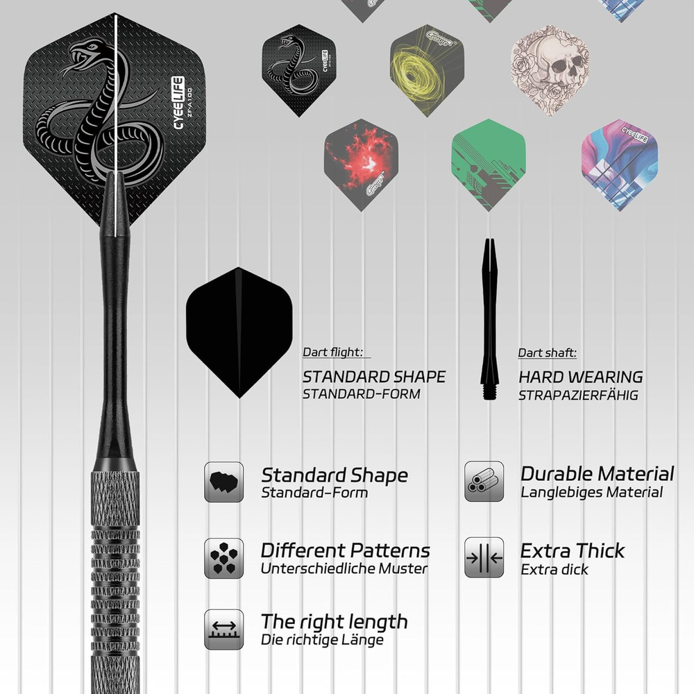 Darts Plastic Tip - 18Pcs Soft Tip Darts Set for Electronic Dart Board