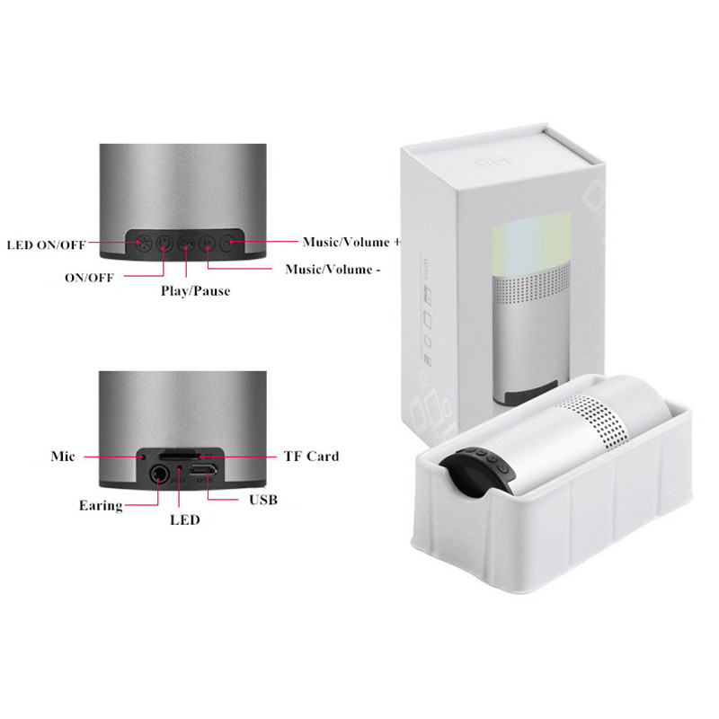 Mini Bluetooth Speaker and LED Lamp BL649