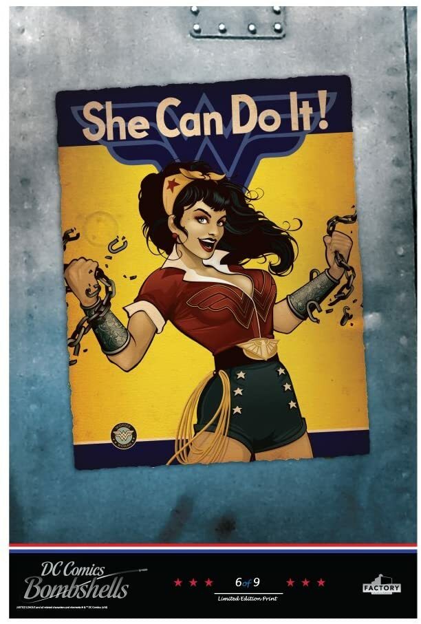 Factory Entertainment DC Comics DC Bombshells Lithograph Print Set