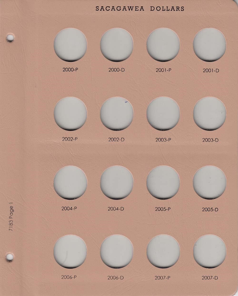 Dansco New Album 7183 For Sacagawea Dollars 2000 P 2031 D Long Term Storage