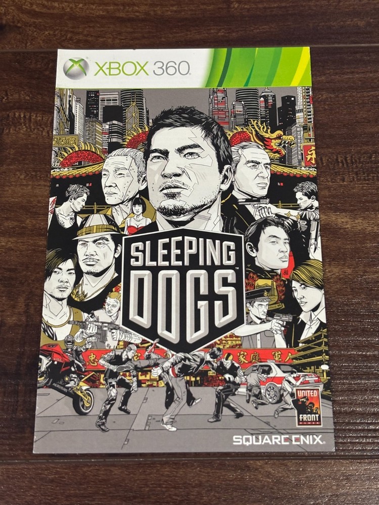 Sleeping Dogs Insert XBOX 360 Instruction Manual Only